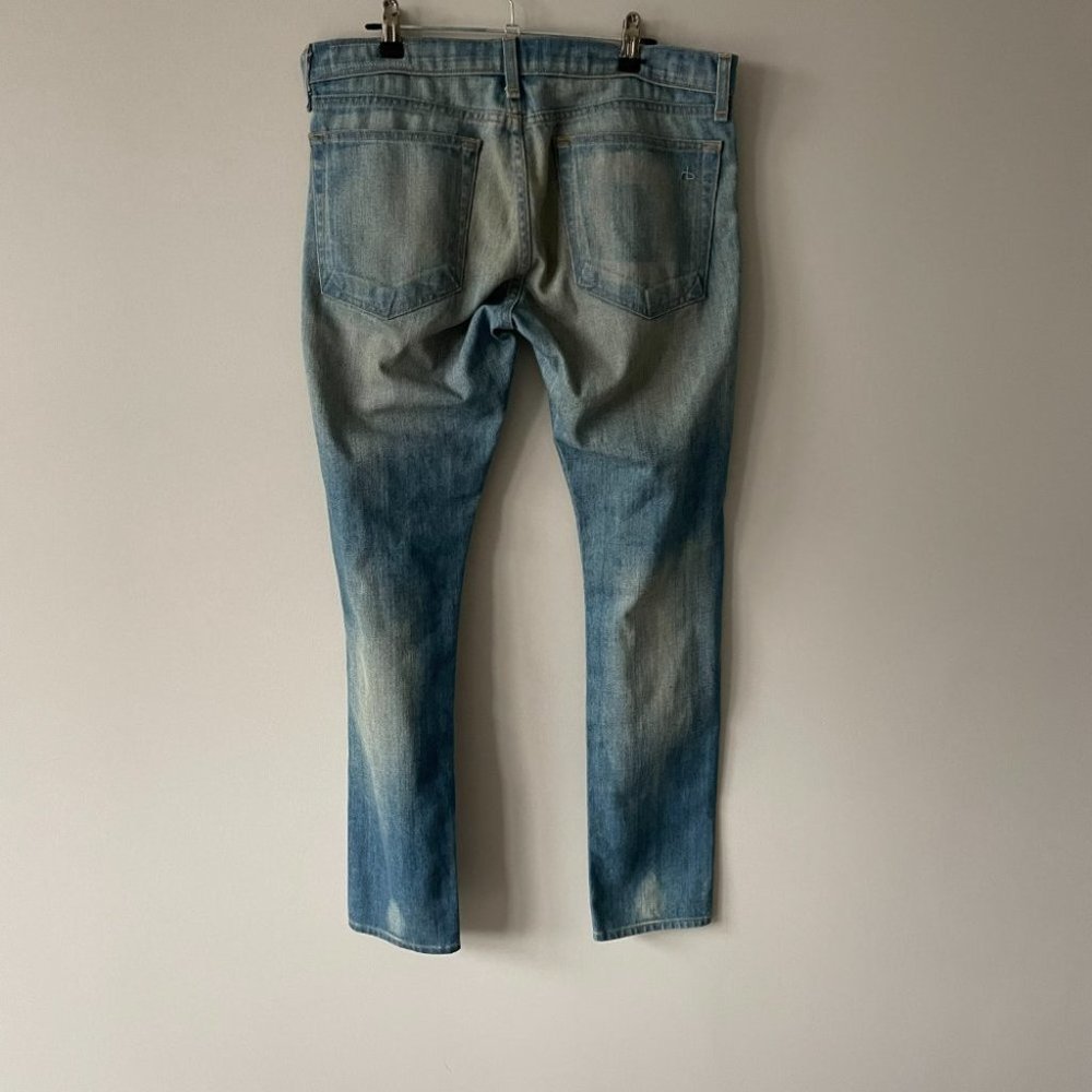 rag & bone Blue Straight Leg Jeans - Picture 3 of 10
